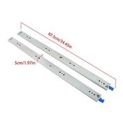 DURAFORCE 1 Pair Locking Drawer Slides 34 Inch Lock & Full Extension 250 lbs Load Capacity