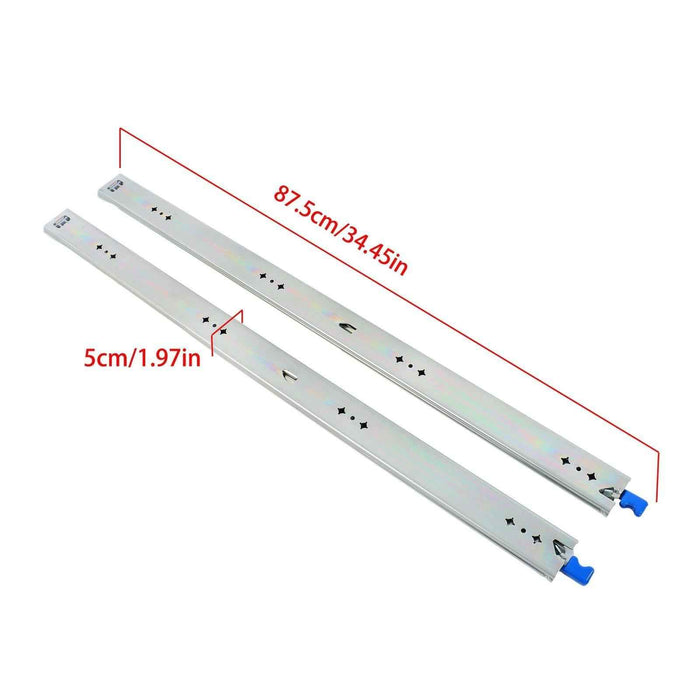 DURAFORCE 1 Pair Locking Drawer Slides 34 Inch Lock & Full Extension 250 lbs Load Capacity