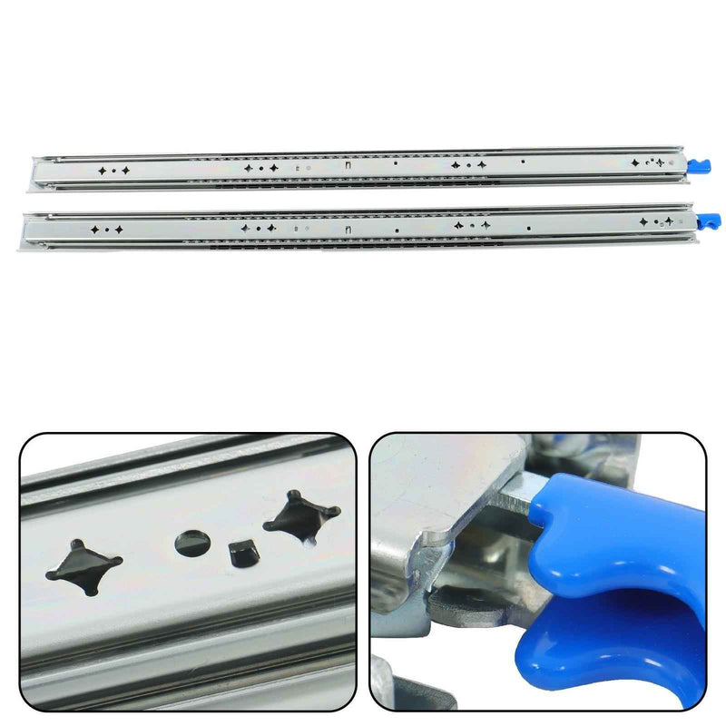 DURAFORCE 1 Pair Locking Drawer Slides 34 Inch Lock & Full Extension 250 lbs Load Capacity