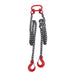 DURAFORCE 3/8" 5ft Chain Sling Double Legs with Grab Hooks 4T/8800lbs Capacity G80