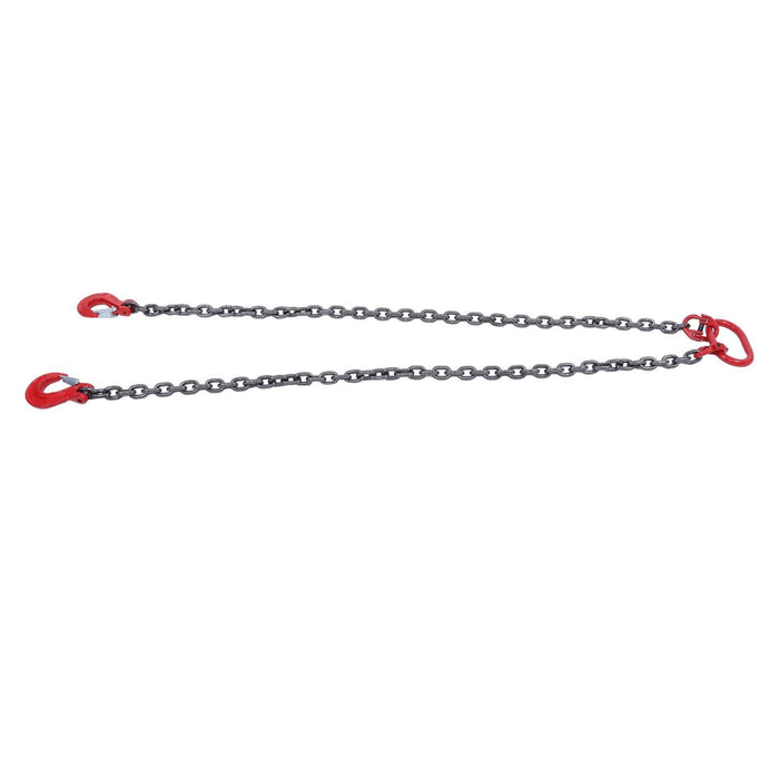 DURAFORCE 3/8" 5ft Chain Sling Double Legs with Grab Hooks 4T/8800lbs Capacity G80