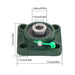 DURAFORCE New 6Pcs 1/2" Bore 4 Bolt Solid Base UCF201-8 Pillow Block Flange Bearing