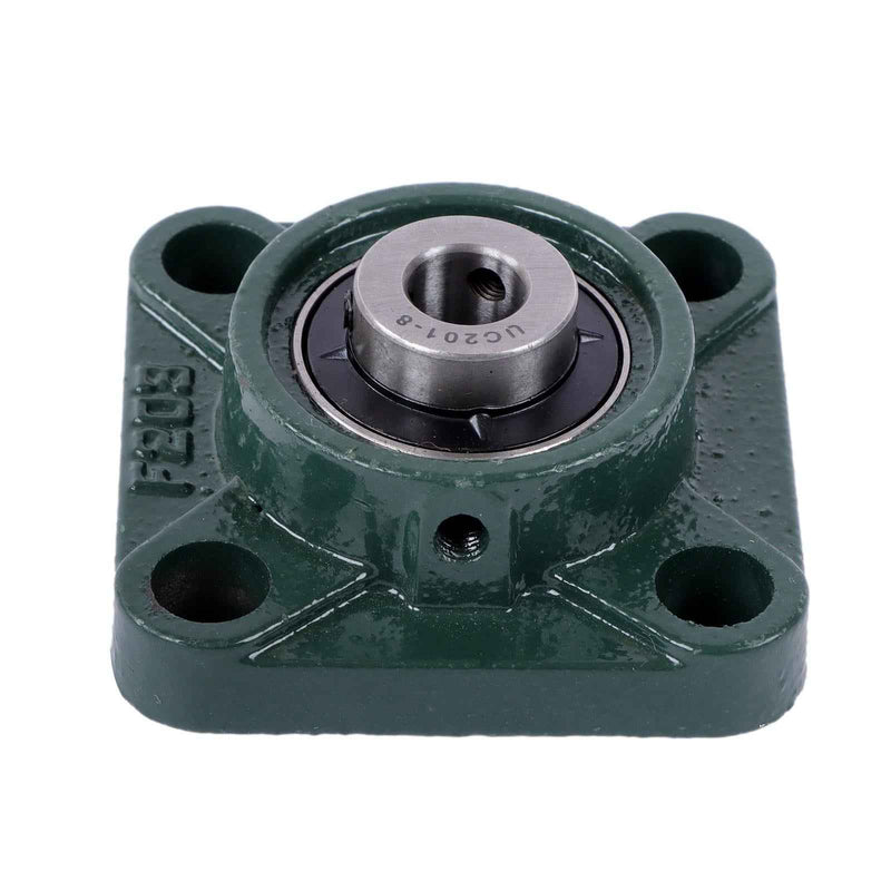 DURAFORCE New 6Pcs 1/2" Bore 4 Bolt Solid Base UCF201-8 Pillow Block Flange Bearing