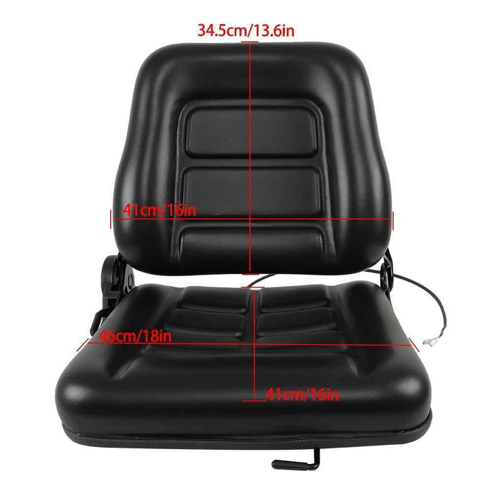 DURAFORCE Back Universal Forklift Seat Fold Down Tractor Seat With Adjustable Angle