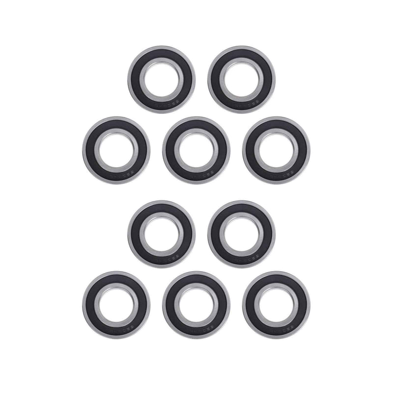 DURAFORCE 10× 6206-2RS 30mm Inner Dia 62mm OD 16mm Pre-Lubricated Deep Groove Ball Bearing