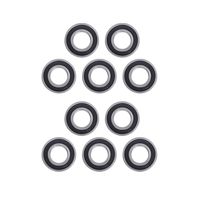 DURAFORCE 10× 6206-2RS 30mm Inner Dia 62mm OD 16mm Pre-Lubricated Deep Groove Ball Bearing