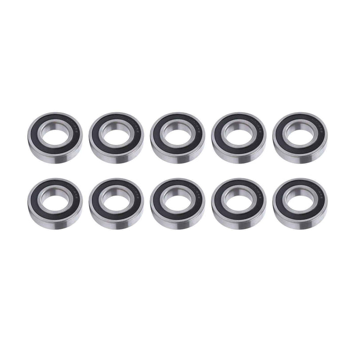 DURAFORCE 10× 6206-2RS 30mm Inner Dia 62mm OD 16mm Pre-Lubricated Deep Groove Ball Bearing