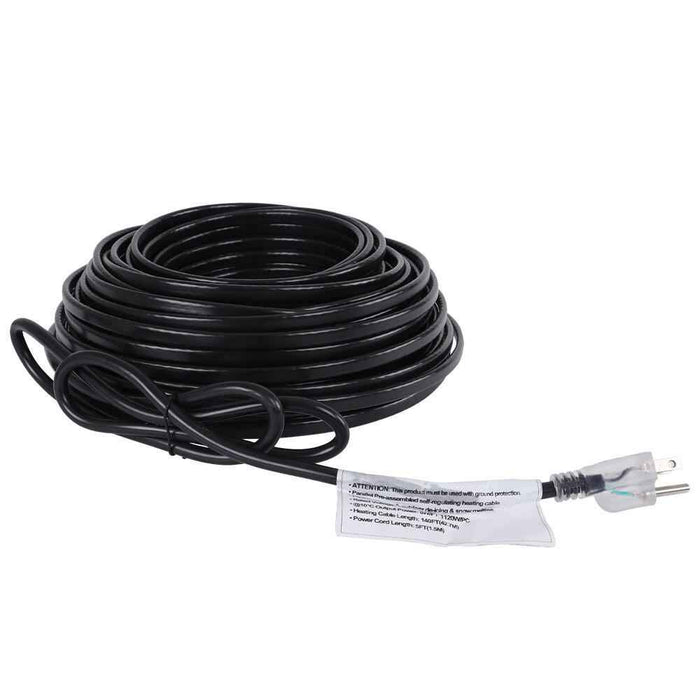 DURAFORCE 140 Feet 120V Self-Regulat Pipe Heating Cable Roof De-icing Heat Cable 8W/FT