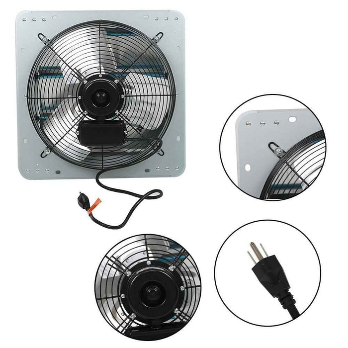 DURAFORCE 14" Wall Mounted Shutter Exhaust Fan High Speed Garage Shop Attic