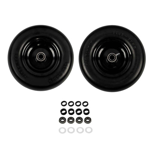 DURAFORCE 2 Pcs Black 11x4.00-5 Tire & Wheel Zero Turn For Lawn Mower 3/4" Axle Hole