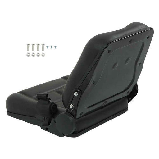 DURAFORCE Fold Down Tractor Seat Micro Switch And Slide Forklift Seat Black Universal