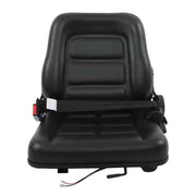 DURAFORCE Fold Down Tractor Seat Micro Switch And Slide Forklift Seat Black Universal