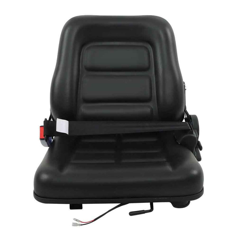 DURAFORCE Fold Down Tractor Seat Micro Switch And Slide Forklift Seat Black Universal