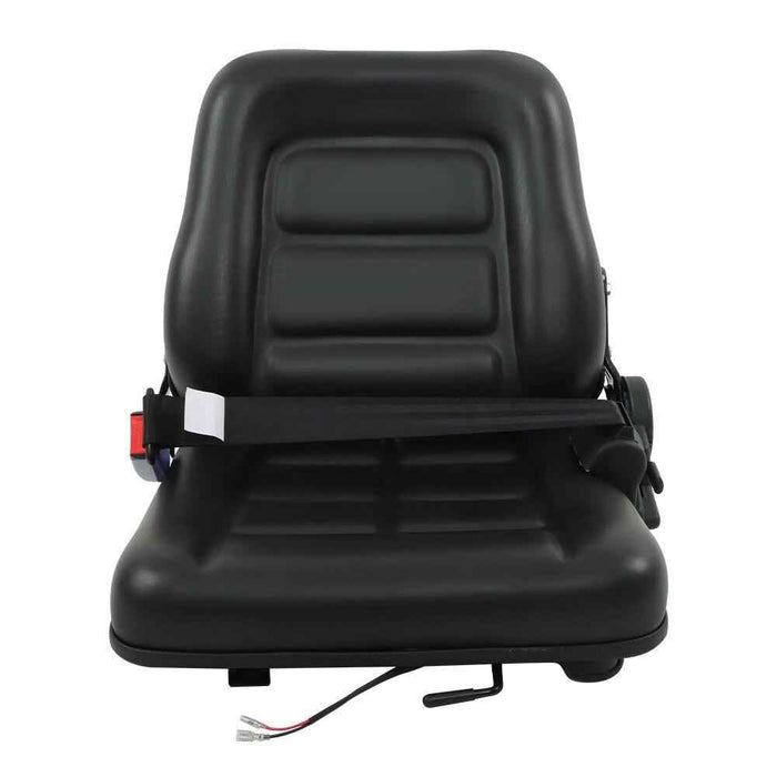 DURAFORCE Fold Down Tractor Seat Micro Switch And Slide Forklift Seat Black Universal