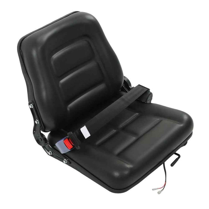 DURAFORCE Fold Down Tractor Seat Micro Switch And Slide Forklift Seat Black Universal