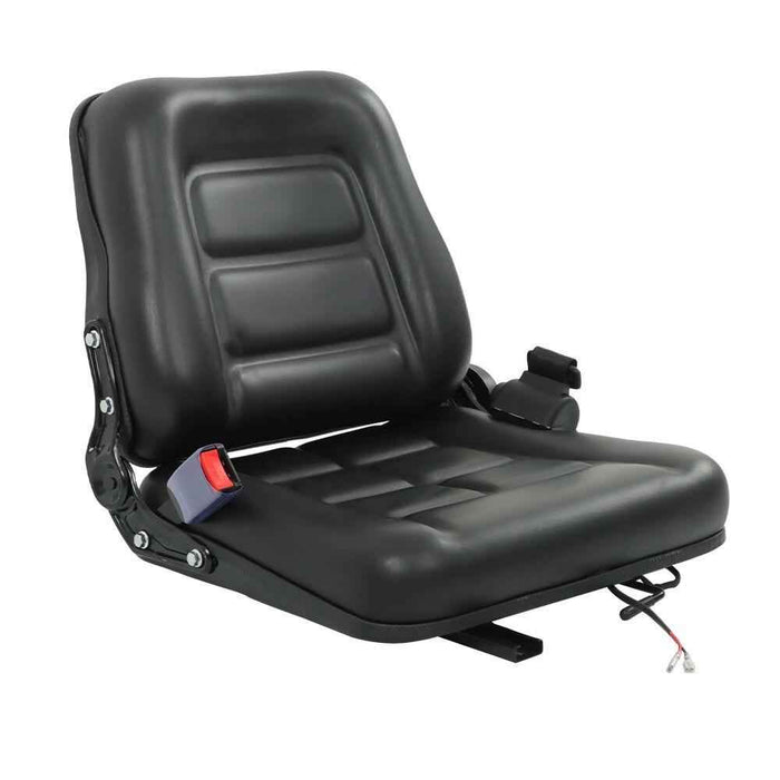 DURAFORCE Fold Down Tractor Seat Micro Switch And Slide Forklift Seat Black Universal