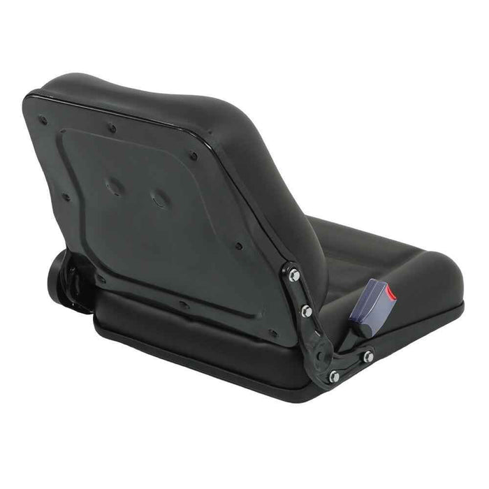 DURAFORCE Fold Down Tractor Seat Micro Switch And Slide Forklift Seat Black Universal