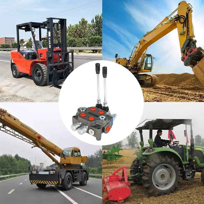 DURAFORCE 2Spool 25GPM Hydraulic Directional Control Valve w/ Conversion Plug Tractor BSPP