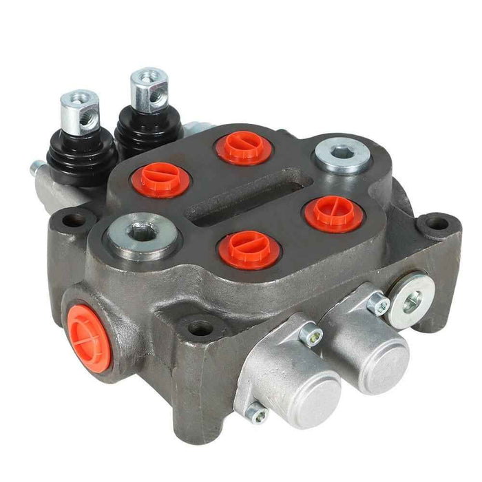 DURAFORCE 2Spool 25GPM Hydraulic Directional Control Valve w/ Conversion Plug Tractor BSPP