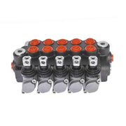 DURAFORCE Double Acting 11 GPM, SAE Ports 5 Spool Hydraulic Monoblock Control Valve