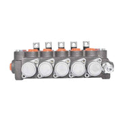 DURAFORCE Double Acting 11 GPM, SAE Ports 5 Spool Hydraulic Monoblock Control Valve