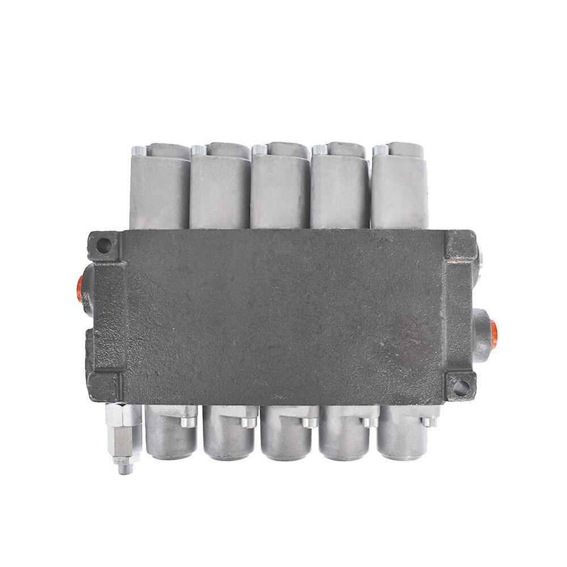 DURAFORCE Double Acting 11 GPM, SAE Ports 5 Spool Hydraulic Monoblock Control Valve