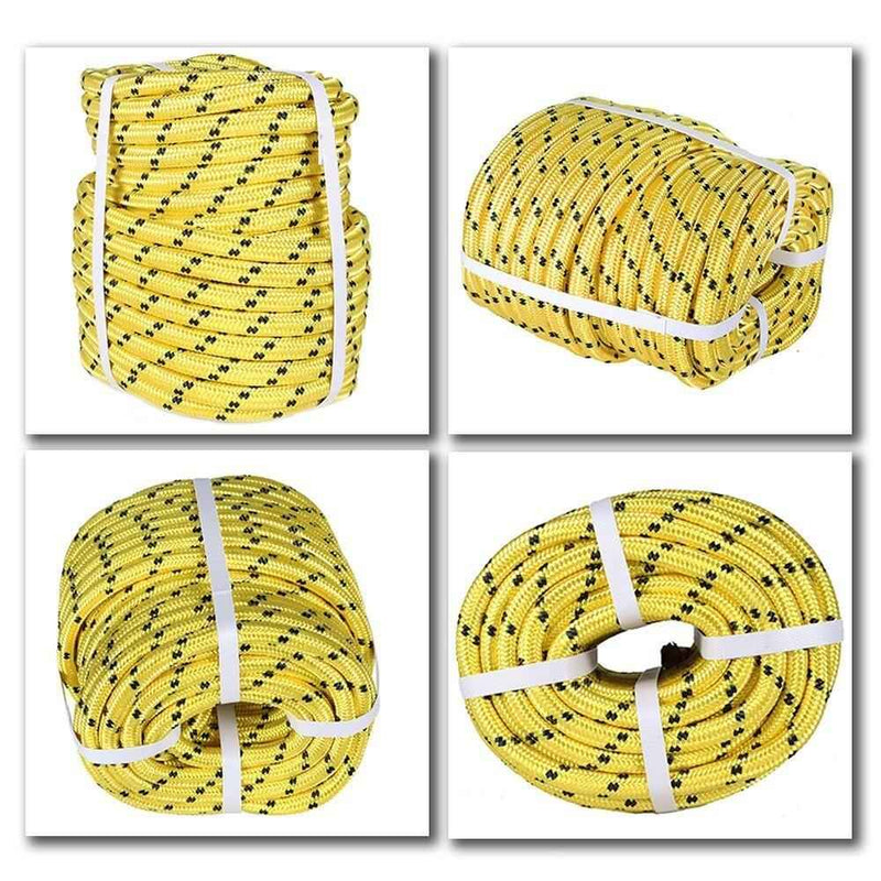 DURAFORCE 1/2' x 150'' Double Braid Marine Polyester Rope Rigging Breaking Camping