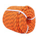 DURAFORCE Orange & Black Polyester Braided Camping Rope 1/2In × 150FT 48 Strand 6500Lbs