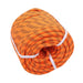 DURAFORCE Orange & Black Polyester Braided Camping Rope 1/2In × 150FT 48 Strand 6500Lbs