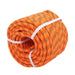 DURAFORCE Orange & Black Polyester Braided Camping Rope 1/2In × 150FT 48 Strand 6500Lbs