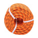 DURAFORCE Orange & Black Polyester Braided Camping Rope 1/2In × 150FT 48 Strand 6500Lbs