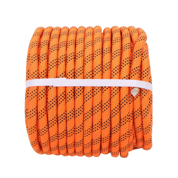 DURAFORCE Orange & Black Polyester Braided Camping Rope 1/2In × 150FT 48 Strand 6500Lbs