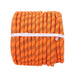 DURAFORCE Orange & Black Polyester Braided Camping Rope 1/2In × 150FT 48 Strand 6500Lbs