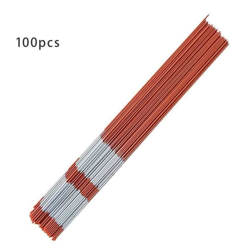 DURAFORCE 100 Pack Driveway Markers Snow Stakes 5/16" Diameter Orange Reflective Markers