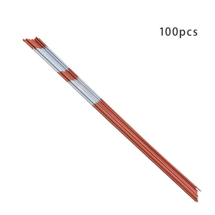 DURAFORCE 100 Pack Driveway Markers Snow Stakes 5/16" Diameter Orange Reflective Markers