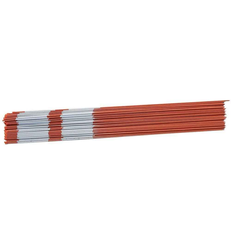 DURAFORCE 100 Pack Driveway Markers Snow Stakes 5/16" Diameter Orange Reflective Markers