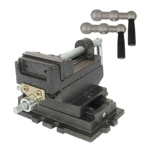 DURAFORCE Cross Slide Drill Press 3 Inch Vise Slide Metal Milling 2 Way X-Y Clamp Machine