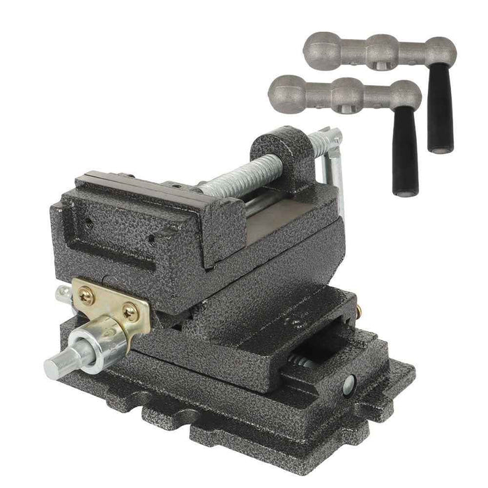 DURAFORCE Cross Slide Drill Press 3 Inch Vise Slide Metal Milling 2 Way X-Y Clamp Machine