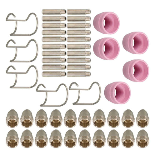 DURAFORCE 50Pcs WSD-60 SG-55 AG-60 Plasma Cutter Torch Nozzles Consumables KIT TIPS CUT60