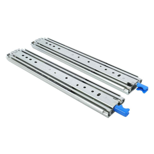 DURAFORCE 1 Pair Locking Drawer Slides 16 Inch Lock & Full Extension 500 lbs Load Capacity