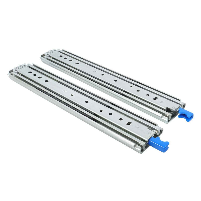 DURAFORCE 1 Pair Locking Drawer Slides 16 Inch Lock & Full Extension 500 lbs Load Capacity