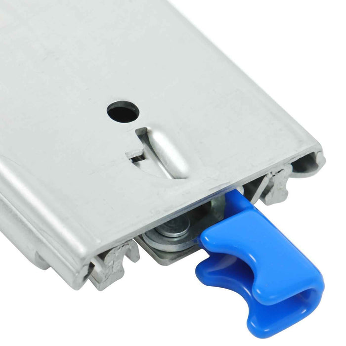 DURAFORCE 1 Pair Locking Drawer Slides 16 Inch Lock & Full Extension 500 lbs Load Capacity