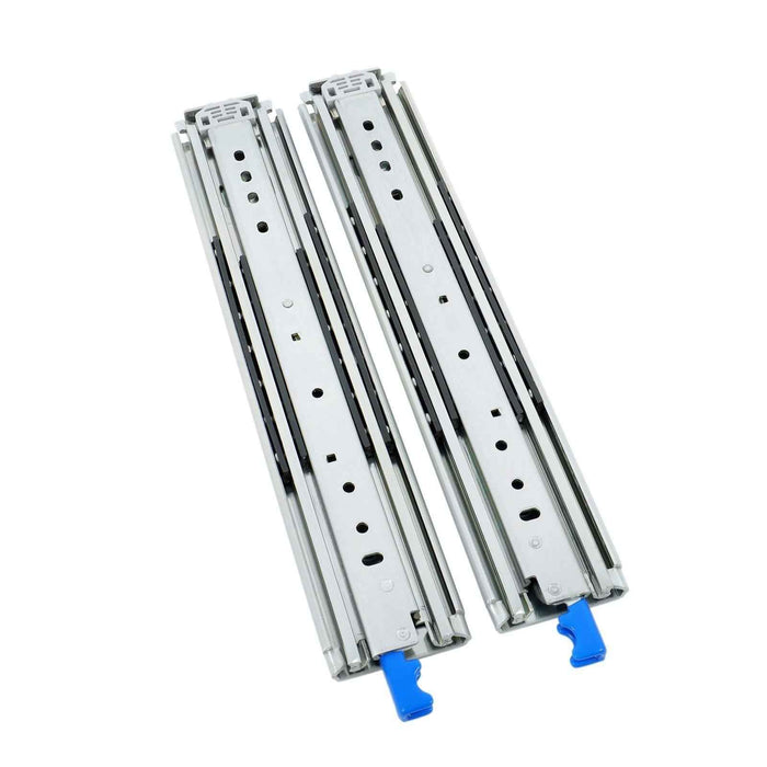 DURAFORCE 1 Pair Locking Drawer Slides 16 Inch Lock & Full Extension 500 lbs Load Capacity