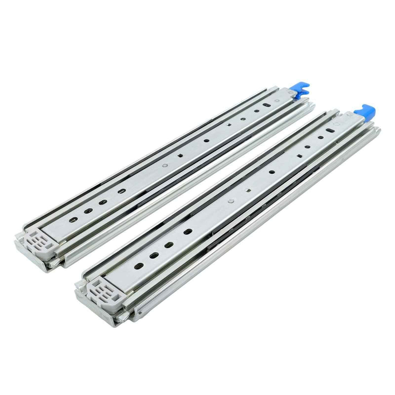 DURAFORCE 1 Pair Locking Drawer Slides 16 Inch Lock & Full Extension 500 lbs Load Capacity