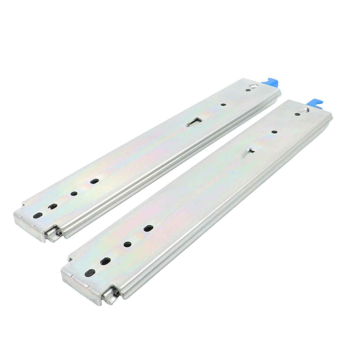 DURAFORCE 1 Pair Locking Drawer Slides 16 Inch Lock & Full Extension 500 lbs Load Capacity