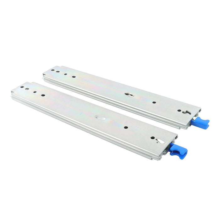 DURAFORCE 1 Pair Locking Drawer Slides 16 Inch Lock & Full Extension 500 lbs Load Capacity