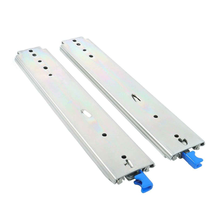 DURAFORCE 1 Pair Locking Drawer Slides 16 Inch Lock & Full Extension 500 lbs Load Capacity