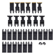 DURAFORCE 28Pcs Quick Releas Professional Titanium Multitool Blades Oscillating Saw Blades