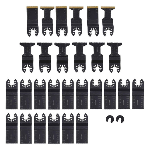 DURAFORCE 28Pcs Quick Releas Professional Titanium Multitool Blades Oscillating Saw Blades