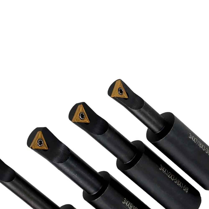 DURAFORCE New 8× 3/4" Shank Indexable Boring Bars 90 Degree Round Shank Boring Bars